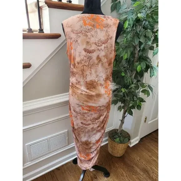 Prettylittlething Women Brown Polyester Round Neck Sleeveless Long Maxi Dress 14 - Picture 7 of 11